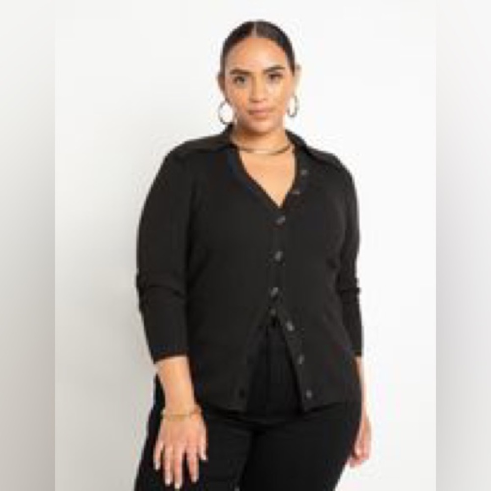 ELOQUII Ribbed Knit Cardigan